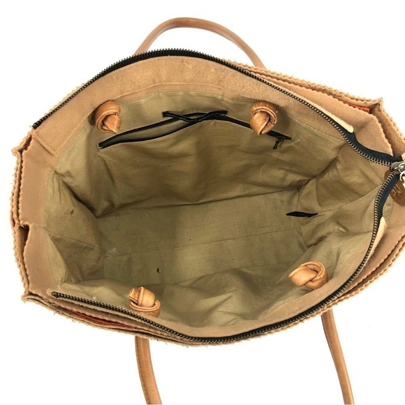 Rare Michael Simon Kangaroo Tote Bag Colorful Felt Carryall Designer Artsy Purse - Picture 7 of 13